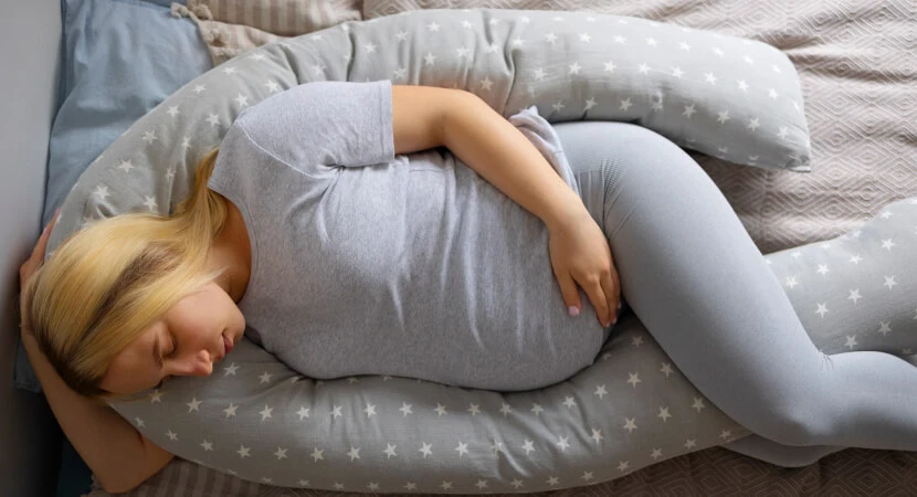 Pregnant women sleeping and rest