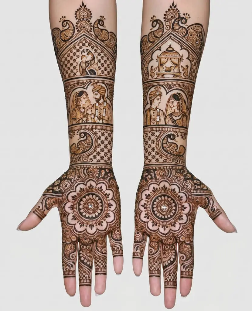 Bridal Peacock Mehndi Design